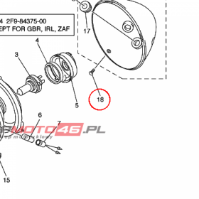YAMAHA - SCREW, FLAT nr: 987040501200