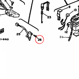 YAMAHA - SCREW, FLAT HEAD (8M6) nr: 987060501600