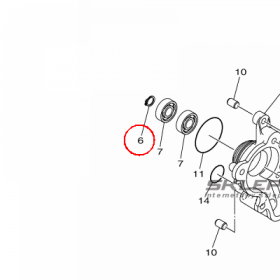 YAMAHA - PIERSCIEN ZAB. nr: 990090840000
