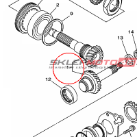 YAMAHA - MIDDLE GEAR COMP SET. nr: 999990380000