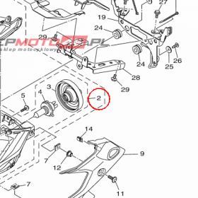 YAMAHA - reflektor nr: B04H43100000