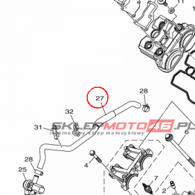 YAMAHA - HOSE, BEND 3 nr: B16E48830000