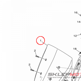 YAMAHA - VISOR nr: B1TF61AA0000
