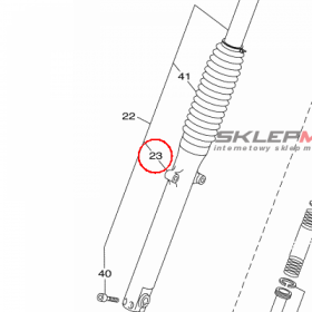 YAMAHA - RURA ZEW. AMORT. nr: B33231360000