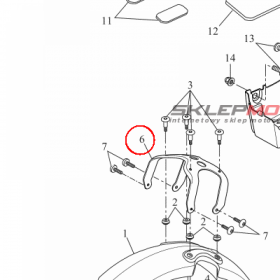 YAMAHA - WSPORNIK nr: B34F15121000