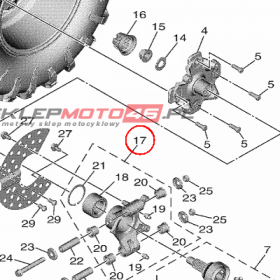 YAMAHA - REAR KNUCKLE ASSY. nr: B4JF532F0000