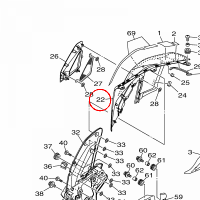 YAMAHA - COVER 2 nr: B5C2822900P0