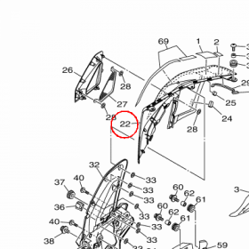 YAMAHA - COVER 2 nr: B5C2822900P0