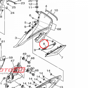 YAMAHA - WLOT POW. PLAST. nr: B5C2837N0000