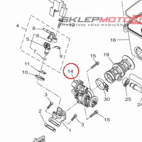 YAMAHA - THROTTLE BODY ASSY nr: B5GE37500000
