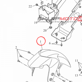 YAMAHA - blotnik nr: B5GF151100P0