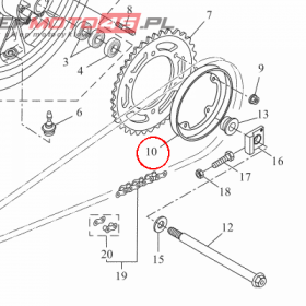 YAMAHA - SPACER nr: B5GF54140000