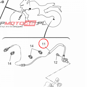 YAMAHA - WHEEL SENSOR ASSY REAR nr: B5GH59800100