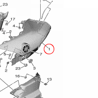 YAMAHA - COVER, SIDE 1 nr: B5U2412900P1