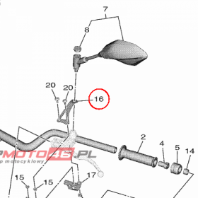 YAMAHA - BRACKET, HANDLE 1 nr: B5U262230000