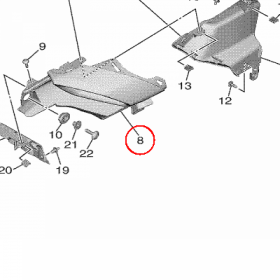 YAMAHA - WLOT POW. PLAST. nr: B5U2837N0000