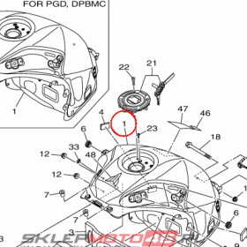 YAMAHA - ZBIORNIK PALIWA nr: B672411001P0