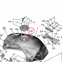 YAMAHA - emblemat nr: B67241610100