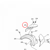 YAMAHA - POKRYWA LAMPY TYLNEJ nr: B672472K0000