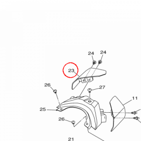 YAMAHA - POKRYWA LAMPY TYLNEJ nr: B672472K0000