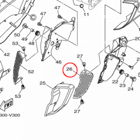 YAMAHA - WLOT POW. PLAST. nr: B672837N0000