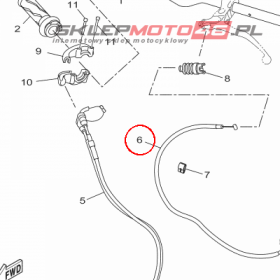 YAMAHA - linka sprzegla nr: B6GF63350000