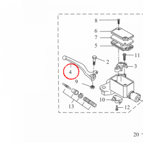 YAMAHA - dzwignia hamulca nr: B6GH39220000