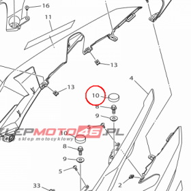 YAMAHA - KOREK PLAST. nr: B74F34690000