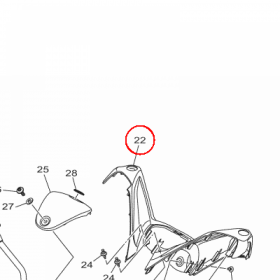 YAMAHA - OSLONA PLASTIK. nr: B74F62130000