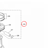 YAMAHA - PISTON ASSY nr: B7B116A00000