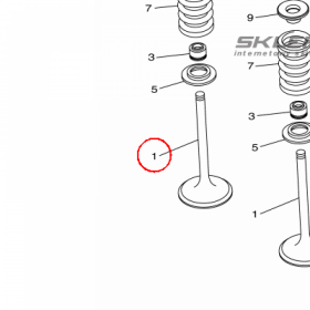 YAMAHA - zawor dolot. nr: B7B121110000