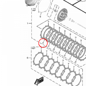 YAMAHA - przekladka sprzegla nr: B7B163250000