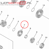 YAMAHA - KOLO ZEBATE nr: B7B171410000