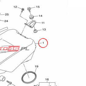 YAMAHA - ZBIORNIK PALIWA nr: B7R241100000