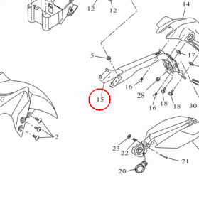 YAMAHA - REAR STAY COMP. nr: B8DF16400000