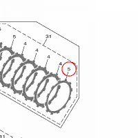 YAMAHA - tarcza sprzegla nr: B90163310000