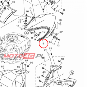 YAMAHA - COVER, SIDE 1 nr: B9TF4129003E