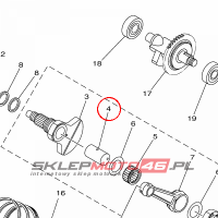 YAMAHA - sworzen walu korb. nr: BB5116810000