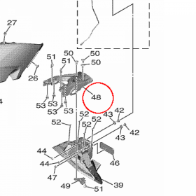 YAMAHA - REINF., REAR FENDER nr: BC3216710000