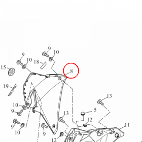 YAMAHA - ELEMENT OWIEWKI nr: BC6F835V00P0