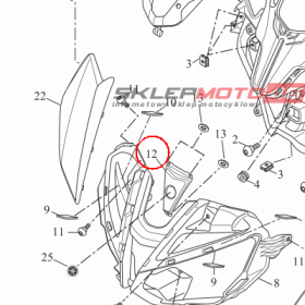 YAMAHA - WLOT POW. PLAST. nr: BC6F837N0000