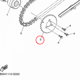 YAMAHA - ZEBATKA LANC. ROZRZ. nr: BD3E21760000