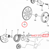 YAMAHA - SPRZEGLO ROZR. nr: BD3E55700100