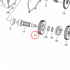 YAMAHA - GEAR, REVERSE WHEEL 2 nr: BD3E72530000