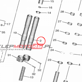YAMAHA - RURA ZEW. AMORT. nr: BD5231262000
