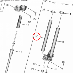 YAMAHA - TUBE, INNER nr: BD52332L0000