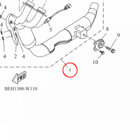 YAMAHA - rura wydech. nr: BEHE46100000