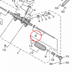 YAMAHA - RACK END SET nr: BG4F38H00000