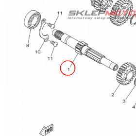 YAMAHA - WALEK SKRZYNI. B. nr: BK6E74110000