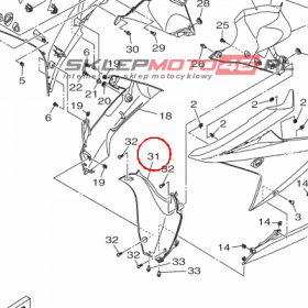 YAMAHA - WYPELNIENIE OWIEWKI nr: BK6F836M0000